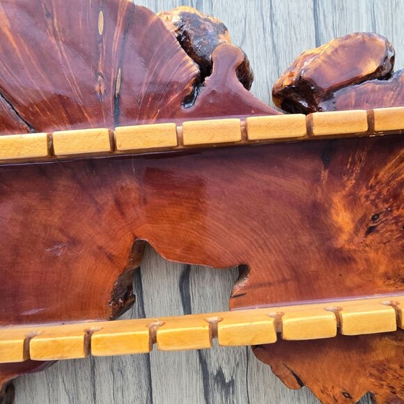 Live Edge Wood Slab Jewelry Holder Display, Spoon Holder Display, Vintage Boho - Picture 6 of 11